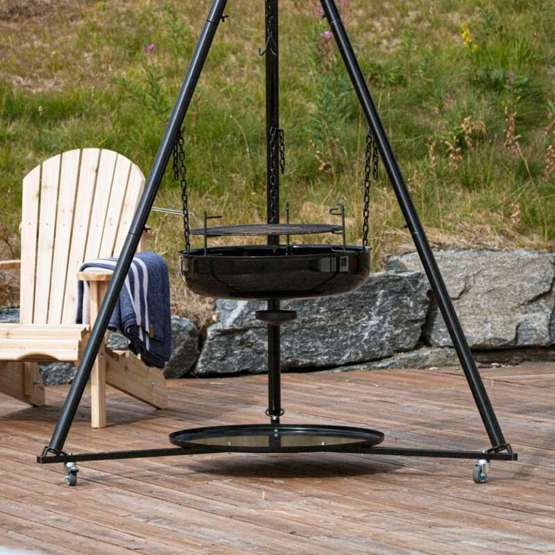 Espegard Understell med hjul til bålpanne svart