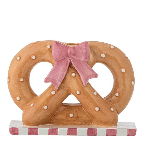 Bloomingville Pretzie lysestake 14,5 cm brun/rosa