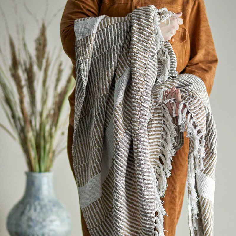 Creative Collection Pledd Isnel 160x130 cm natur