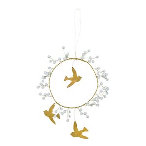 House Doctor Bird julepynt 10 cm hvit messing