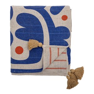 Bloomingville Pledd Eviaya 160x130 cm blå