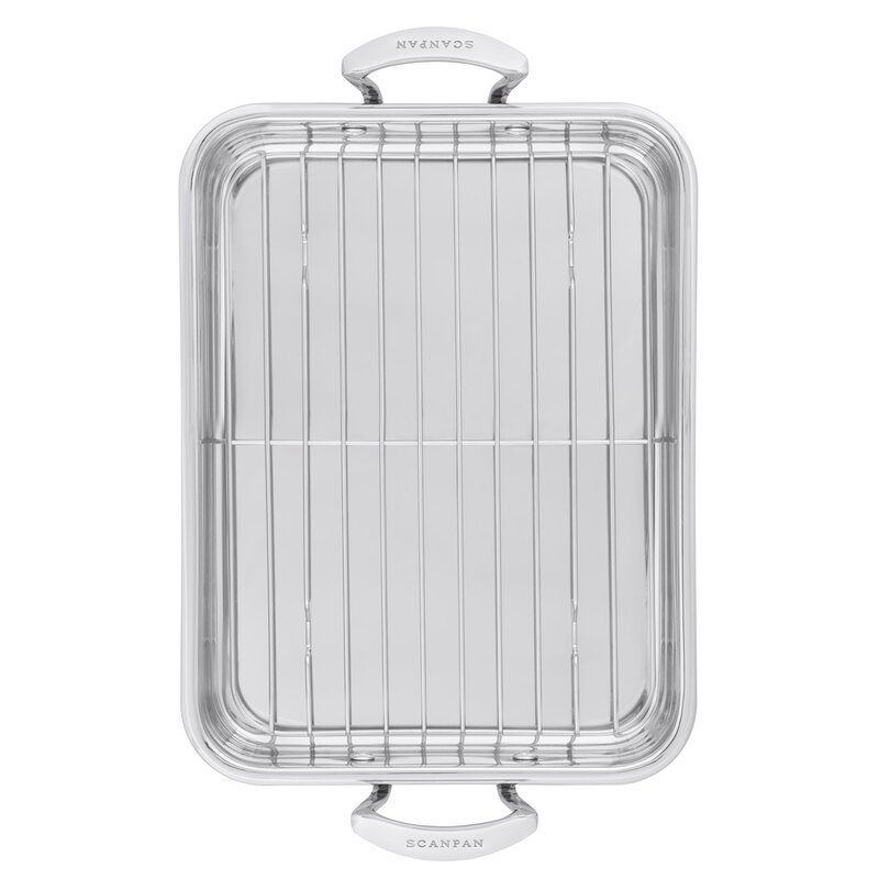 Scanpan Impact langpanne m/rist 42,5x26 cm stål