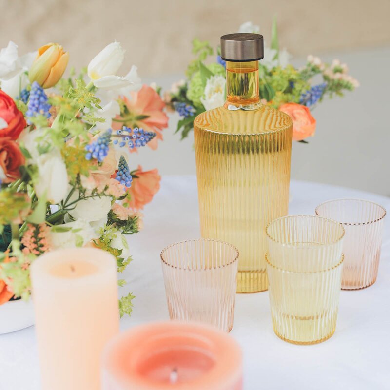 Paveau Ribbed Elegance glass Pink 25 cl rosa