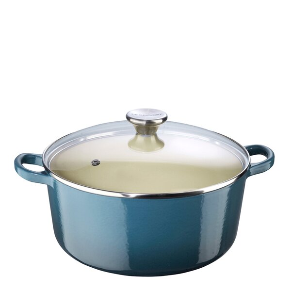 Le Creuset Rund gryte m/glaslokk 4,2L deep teal