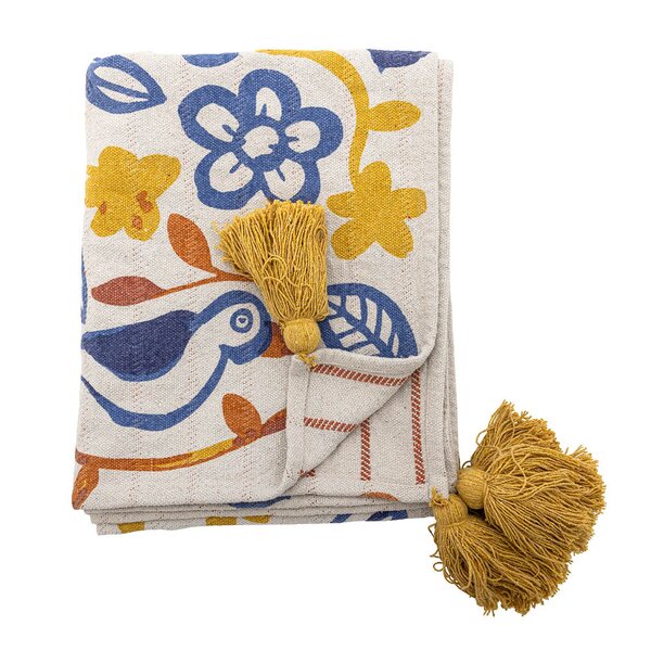 Bloomingville Figuria pledd 160x130 cm flerfarget