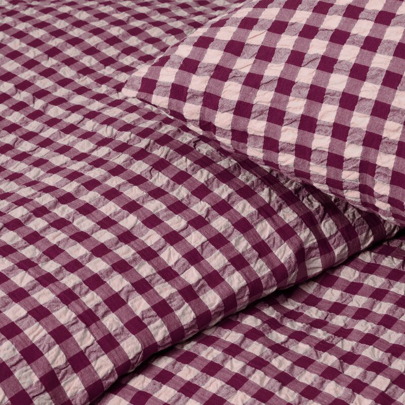 Juna Bæk&Bølge sengetøy 220x220 cm plomme/rosa