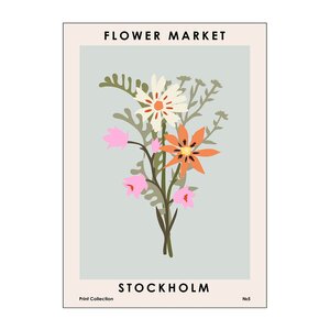 Poster & Frame NKTN poster 50x70 cm flower market stockholm