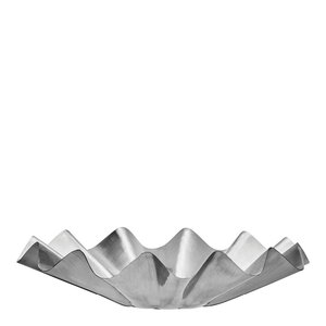 House Doctor Flood skål 35x8 cm børstet sølvfinish