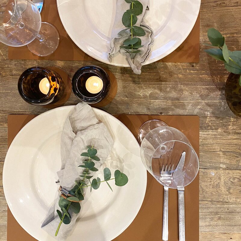 MiLLE W NORDISK DESIGN Rektanguler bordbrikke 45x35 cm brun