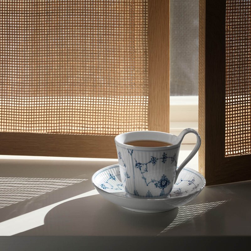 Royal Copenhagen Musselmalt Riflet kopp 25 cl