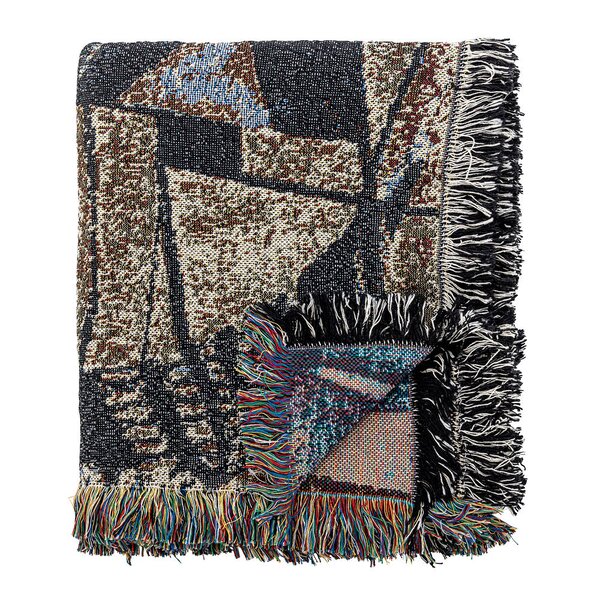 Bloomingville Rahul pledd 160x130 cm flerfarget