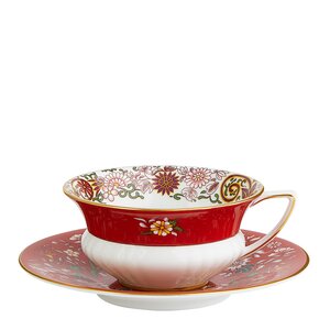 Wedgwood Wonderlust tekopp & asjett crimson orient 