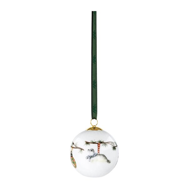 Kähler Hammershøi Christmas kule 2026 6 cm hvit m/dekor