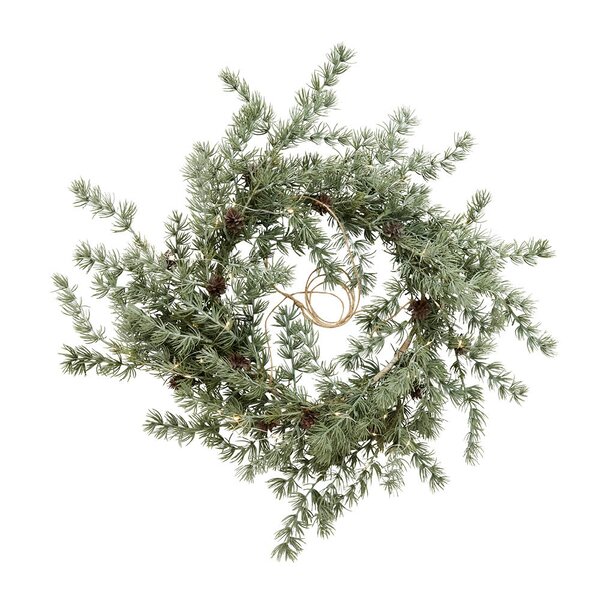 Lene Bjerre Cedille krans med LED-lys 60x8 cm grønn