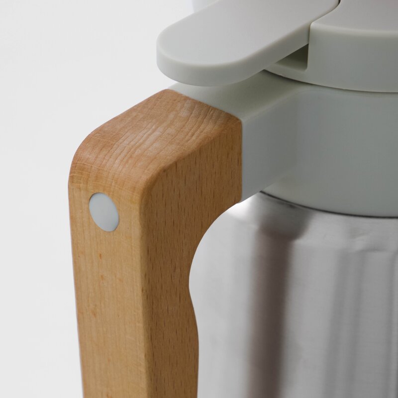 House Doctor Cole termokanne 1L sølvfinish/offwhite