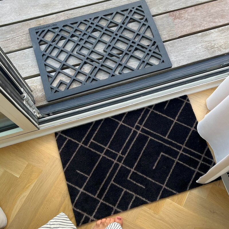 Tica Copenhagen Lines dørmatte gummi 40x60x1 cm svart