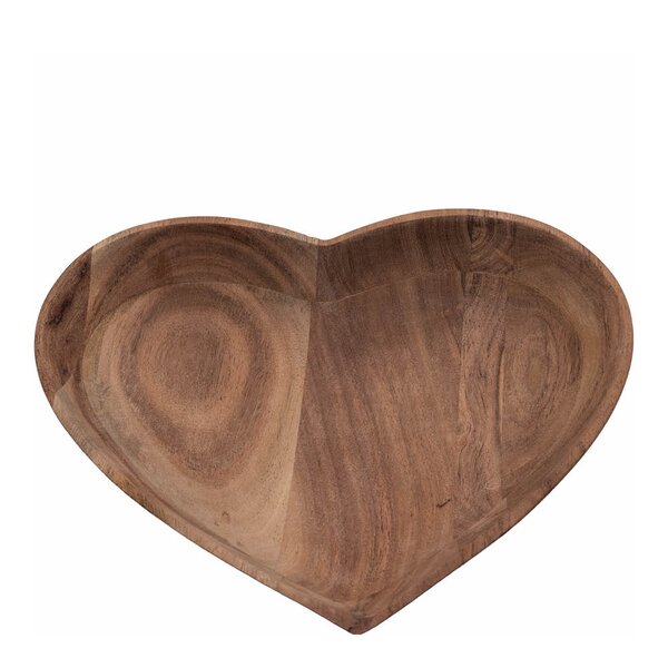 Sögne Home Hjerteskål medium 29x23 cm akasietre