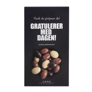 Cemo Sjokolademandler 100g Gratulerer med dagen!