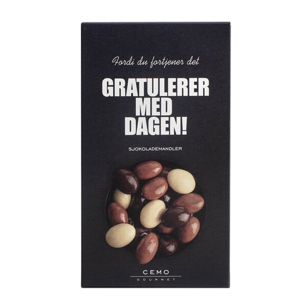 Cemo Sjokolademandler 100g Gratulerer med dagen!
