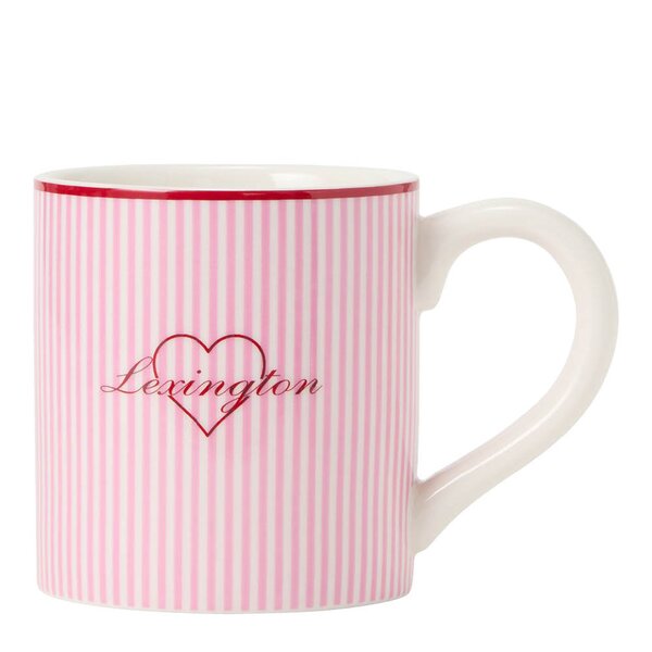 Lexington Valentine-s krus 42 cl rosa/hvit/rød
