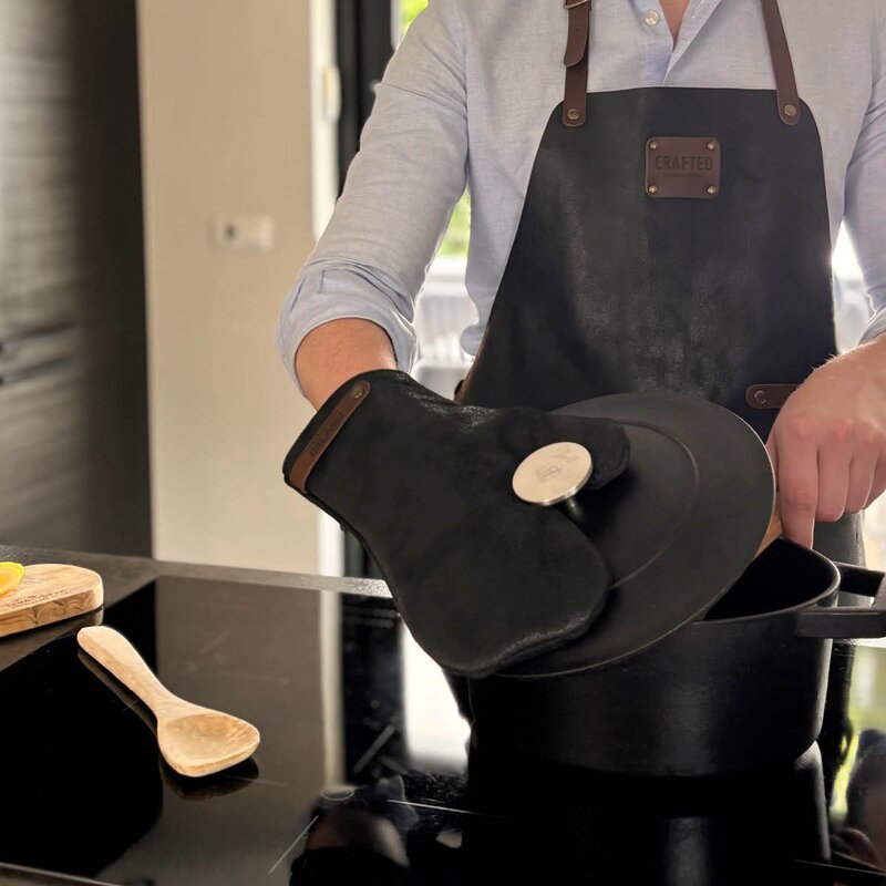 Crafted Leather grytevott svart