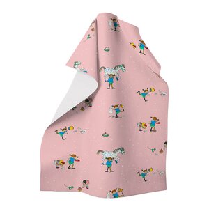Arvidssons Textil Pippi med vänner kjøkkenhåndkle rosa