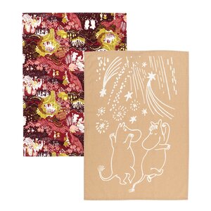 MoominArabia Mummi kjøkkenhåndkle 50x70 cm 2 stk Festlige stunder