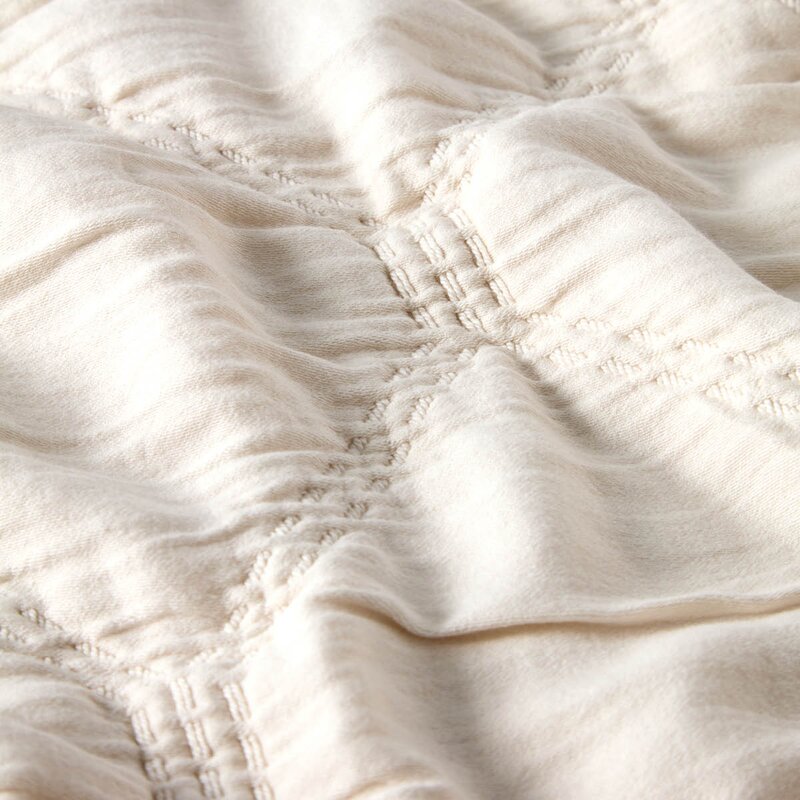 Lexington Sengeteppe bomull 160x240 cm jacquard lys beige