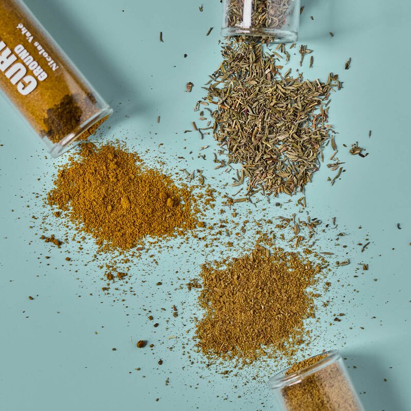 Nicolas Vahé Kryddersett 43g karri, timian, spisskummen