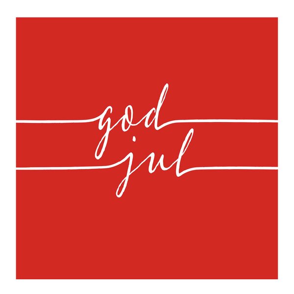 Ambiente Serviett 33x33 cm 20 stk God Jul rød