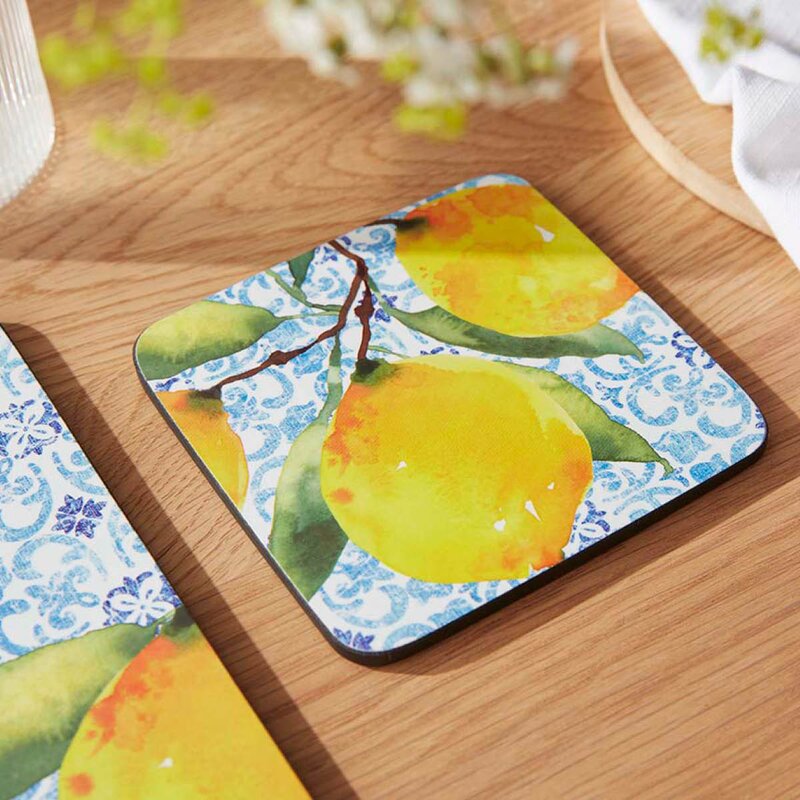 Pimpernel Amalfi glassbrikker 10,5 cm 6 stk lemons