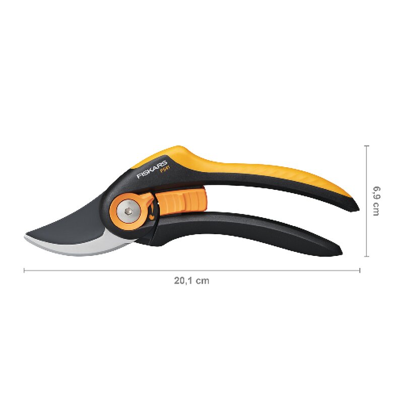 Fiskars Plus™ beskjæringssaks P541 21 cm svart/oransje