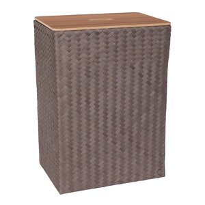 Handed By Grand superb skittentøyskurv m/lokk 44x31x60 cm taupe