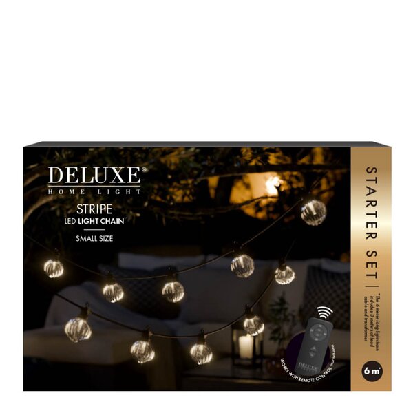 DeluxeHomeart LED lyslenke startsett liten 6 m stripe