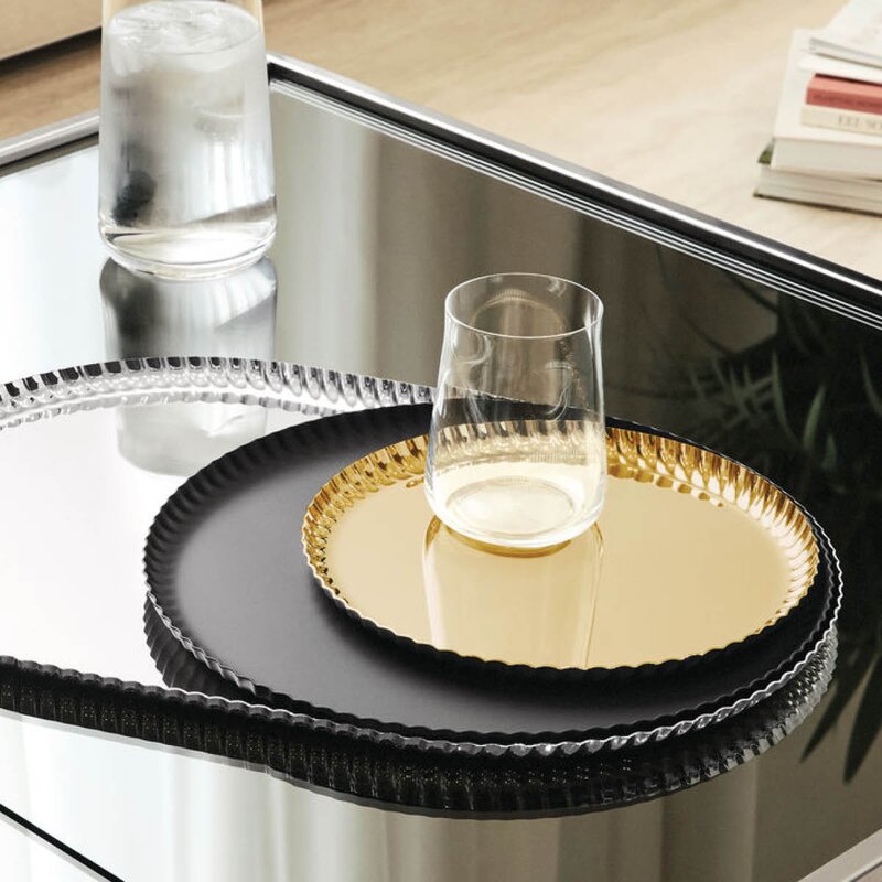 Alessi Pleats brett 23 cm blankt stål