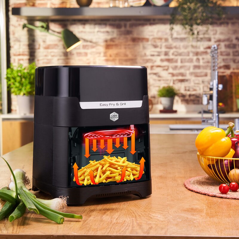 OBH Nordica Easy Fry Precision AG5058S0 airfryer 2-i-1 svart