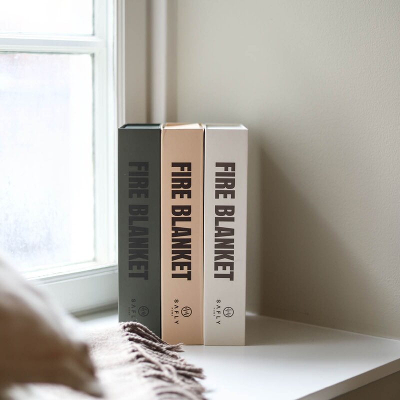 Safly Coffee Table Book med brannteppe 16x28 cm beige