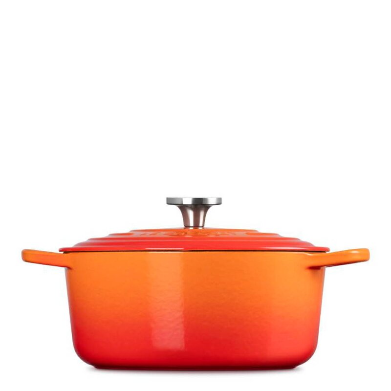 Le Creuset Signature støpejernsgryte rund 5,3L 26 cm volcanic/crucible knob