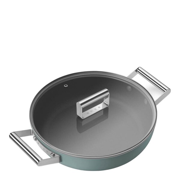 SMEG Traktørpanne 28 cm keramisk emerald green