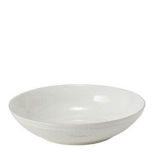 Lexington Icons skål medium 22x5 cm hvit/beige