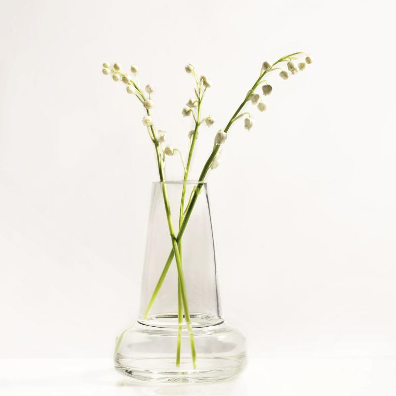 Holmegaard Flora vase lang 24 cm klar
