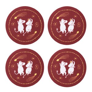 MoominArabia Mummi glassunderlag 4 stk Festlige stunder