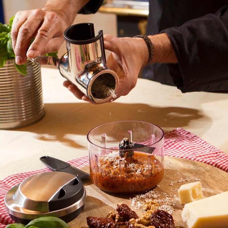 Rösle Ostemølle 14,5x6,5 cm rustfritt stål/svart