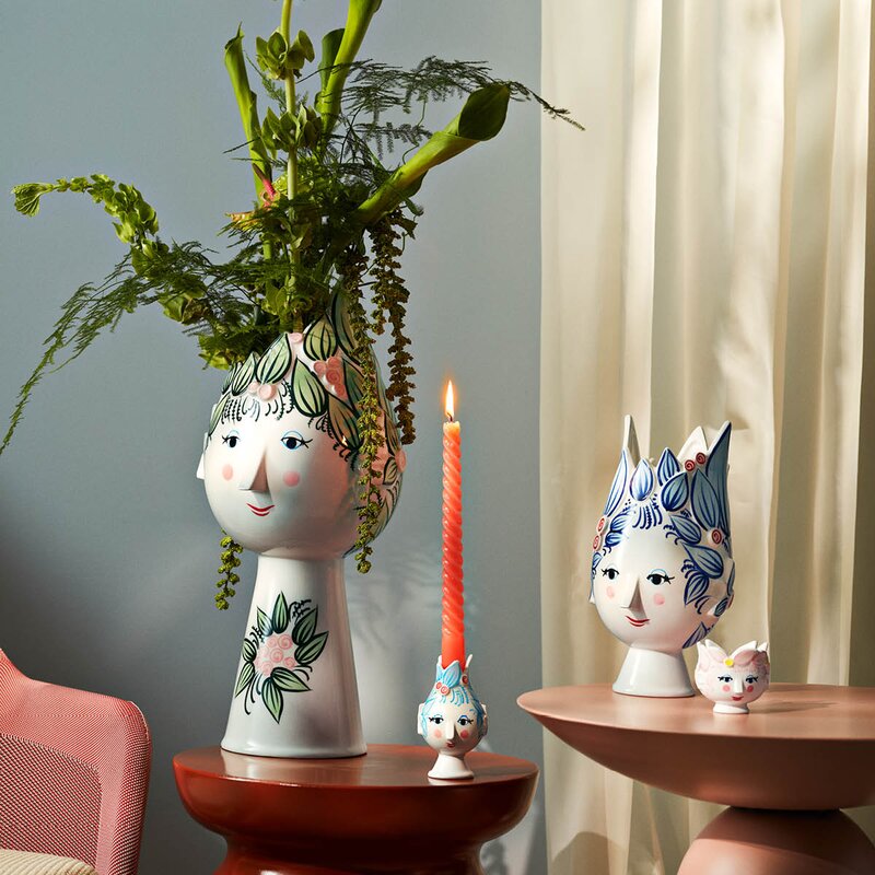 Bjørn Wiinblad Titania telyslykt ø6,5 cm pink