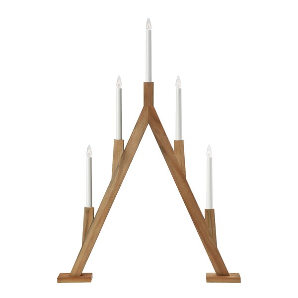 Markslöjd Bjurfors 5-armet adventsstake 76,5 cm beiset brun