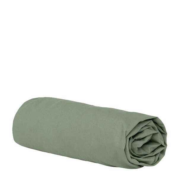 Høie Flanell formsydd laken 90x200x25 cm dempet grønn