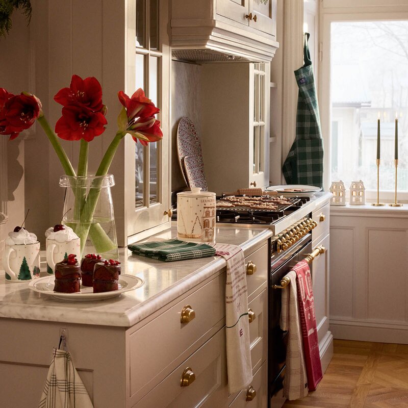 Lexington Original kjøkkenhåndkle Christmas Fudge 50x70 cm hvit/rød/grønn