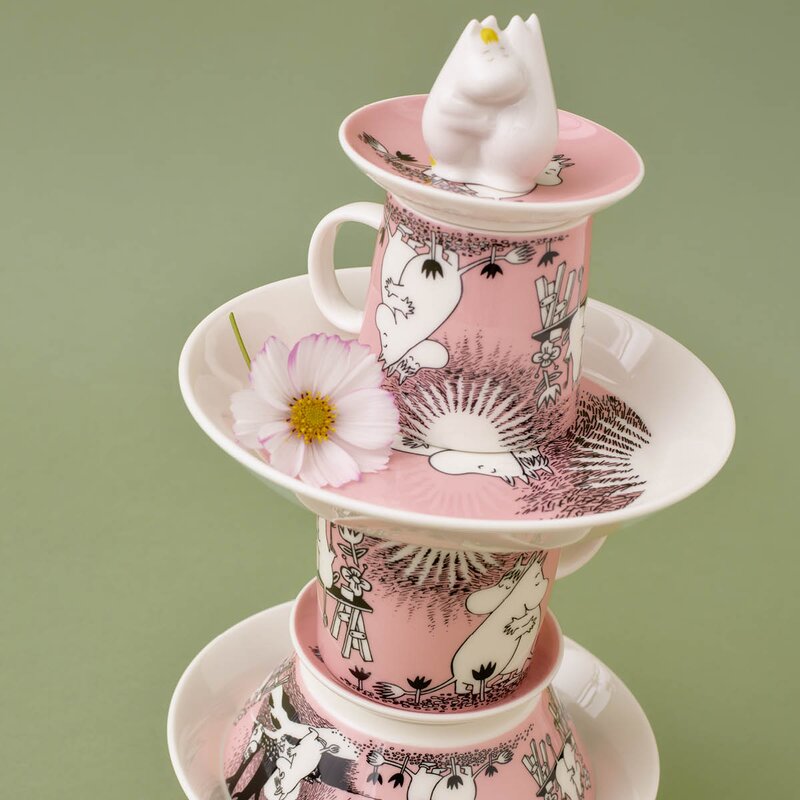 MoominArabia Mummi minifigur 6 cm Kjærlighet rosa