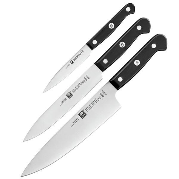 Zwilling Gourmet knivsett 3 stk skalkniv/filét/kokkekniv