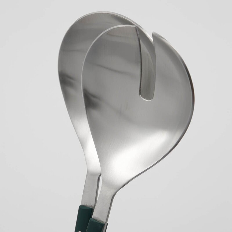 House Doctor Lata salatbestikk i polert stål 28 cm mørk grønn